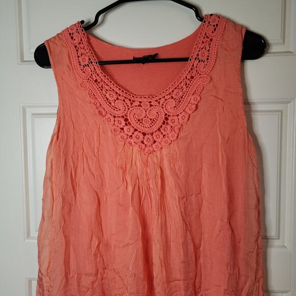 Carla Conti Tank Top Womens Small Made in Italy Peach Fairy Romcom Cottage Core - Picture 2 of 7